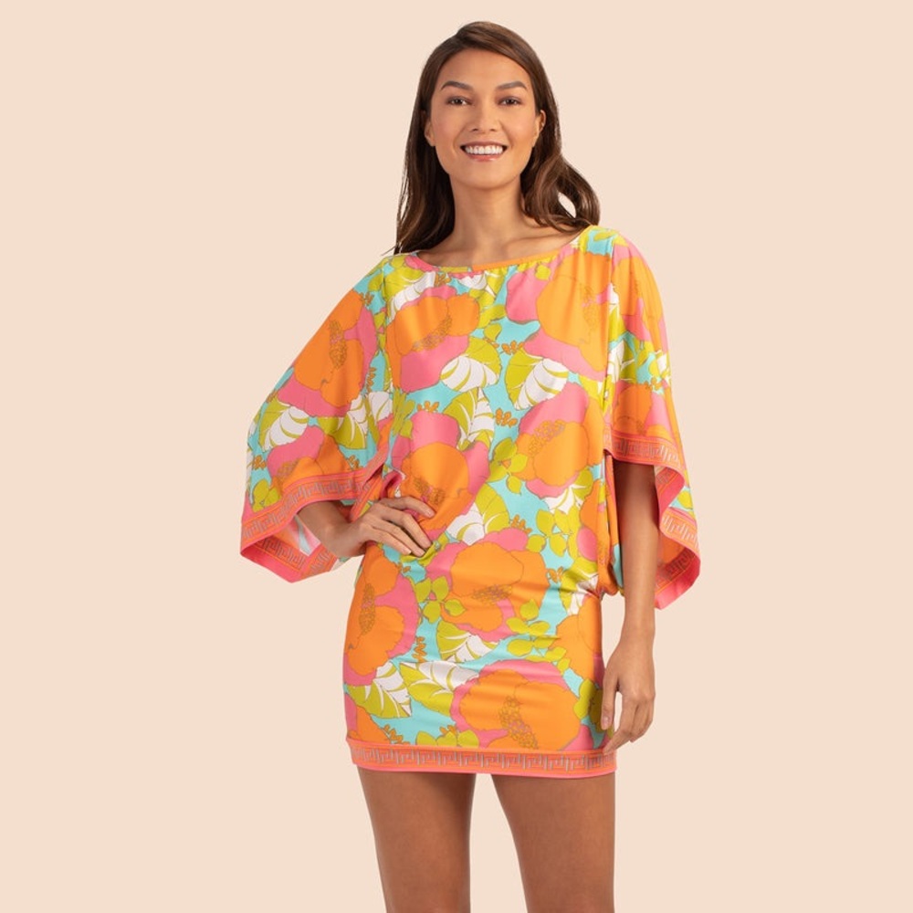 Trina Turk Playa De Flor Swim Tunic Coverup Top